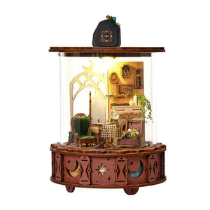 IIECREATE Kit de Casa en Miniatura Hecho a Mano, Rompecabezas 3D, Caja de Música Mágica, Rompecabezas de Madera, Rompecabezas 3D para Adultos - Product Image 1