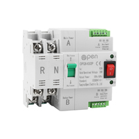 Interrupteur de transfert automatique double alimentation ATS à double puissance électrique ouvert 63A 2P rail DIN