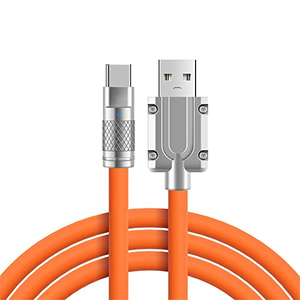 Factory 120w Metal Super Fast Charging Cable Usb to Type C <b>Micro</b> 6a Fast Charging Data Line Usb Silicone Quick Charge Cable - Product Image 1