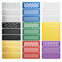 Panneau de ventilation en aluminium découpé au laser sur mesure, perforé pour dissipation thermique, façade de montage en rack, anodisé coloré, OEM