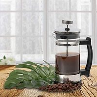 Pressoir française de voyage en verre Borosilicate, 350ml, acier inoxydable, résistant à la chaleur, cafetière avec poignée