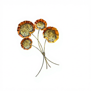 Metal <b>Wall</b> <b>Art</b> Bouquet for Home Decor Modern Floral <b>Wall</b> Hanging Decorative Iron <b>Wall</b> Sculpture Living Room Bedroom Office - Product Image 1