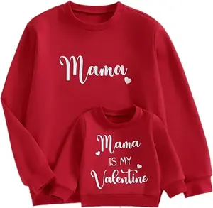 Best New Product of 2024 long sleeve red hoodies and sweatshirts for little girls for Mother's Day