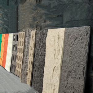 Pannello Murale in <span class=keywords><strong>Pietra</strong></span> PU Ignifugo Design 3D Effetto <span class=keywords><strong>Pietra</strong></span> Naturale per Rivestimento Esterno Pannello Roccia Goffrato in PU - Product Image 1