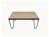 Ensemble de conversation pour patio extérieur 4 pièces, mobilier de jardin moderne avec deux chaises, deux fauteuils et une table basse