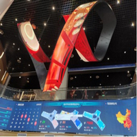Écran LED numérique incurvé à 360 degrés, mur vidéo, panneau de module souple, écran LED flexible pour bar DJ.