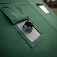 Tente de camping gonflable avec cheminée, abri cabane à ossature pneumatique 4 saisons pour 6 à 8 personnes, hiver, extérieur