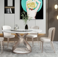 Chaise de salle à manger de style nordique moderne et luxueuse avec structure en métal et revêtement en cuir pour la maison, l'appartement, le bar, l'hôtel, le restaurant