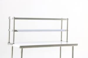 Étagères en acier inoxydable, étagères de rangement pour cuisine, unités d'étagères de garage, table de travail commerciale moderne avec dessus d'étagère, tiroir et porte-pots - Product Image 4