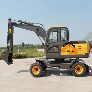 Excavatrice sur pneus multifonctionnelle hydraulique 46,3 KW, mini-excavatrice sur pneus 7,9 tonnes, bon prix - Product Image 1