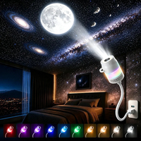Mini Proyector Holográfico 5D, USB Plug & Play, Proyección de Estrellas HD, Luz Nocturna LED, Colorida, para Niños y Adultos, Dormitorio, Auto