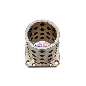 Ring flensa persegi Casting, kuningan dengan Ring pelumas otomatis grafit, bantalan geser, dapat disesuaikan - Product Image 6