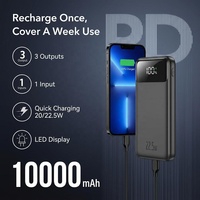 Batterie externe 10000 mAh pour cadeaux d'entreprise, chargeur de téléphone 10000 mAh, logo personnalisé, vente en gros d'usine, CE RoHS FCC pour vestes et blousons
