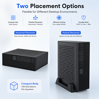 Boîtier PC de bureau mini ITX K09 Slim SFF vertical HTPC, support pour disque dur 2,5'', boîtier d'ordinateur industriel OEM ODM