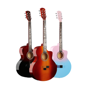 Prix usine personnalisé 6 cordes <span class=keywords><strong>guitare</strong></span> <span class=keywords><strong>classique</strong></span> 41 pouces tilleul acoustique coloré et pas cher pour adultes enfants débutants - Product Image 4