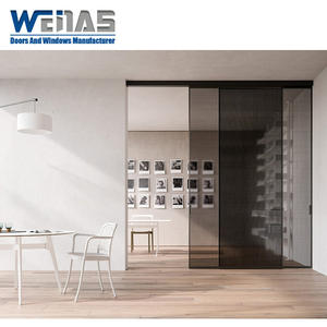 <span class=keywords><strong>Porte</strong></span> coulissante intérieure en verre à cadre mince <span class=keywords><strong>Porte</strong></span> coulissante en aluminium insonorisée et thermo-isolante - Product Image 5