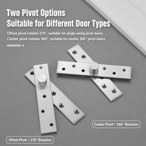 Charnière à pivot supérieure et inférieure en acier inoxydable, charnière de porte dissimulée à 360 degrés pour portes battantes en bois à double action - Product Image 3