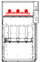 Interruptor de Corte Aislado por Gas SF6 CNKEEYA FLN36-12, 12kV 630A, 3 Posiciones para RMU, Acero y Cobre, 50Hz, Industrial, Personalizable, Rojo