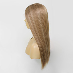 Luxury 9x5 Silk Top Lace Front <strong>Wigs</strong> European Hair <strong>Sandy</strong> Blonde Highlights Jewish <strong>Wig</strong> Long Straight Pre Plucked Human Hair <strong>Wig</strong> - Product Image 3