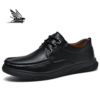 Chaussures en cuir de haute qualité pour hommes, chaussures en cuir de vache véritable, bottes plates habillées, utilisation en hiver et au printemps, profil bas, bureau