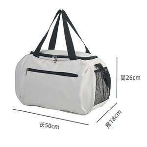 Bolsa Deportiva de Gran Capacidad, Ligera, de Lona, con Logotipo Personalizado, Separación para Ropa Seca y Mojada, Bolsa de Viaje Resistente con Cierre de Cremallera - Product Image 2