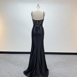 Jancember LSMZ22 Robes de soirée sirène à bretelles spaghetti brillantes pour femmes - Product Image 5