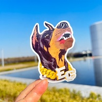 Pegatinas Logotipo de marca personalizado Troquelado Vinilo Adhesivo Impresión de logotipo Pegatinas impermeables para computadora portátil Pegatinas personalizadas de dibujos animados