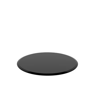 DB 38.6\" Inch Round Tempered Glass Table Top <b>Black</b> Low-E Glass 2/5\" Inch Thick with Beveled <b>Polished</b> Edge - Product Image 6