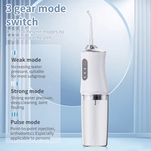 Irrigador Bucal Portátil Inalámbrico 4 en <span class=keywords><strong>1</strong></span> de Alta Presión, Irrigador Eléctrico con Chorro de Agua, Resistente al Agua IPX7, Recargable por USB - Product Image 3