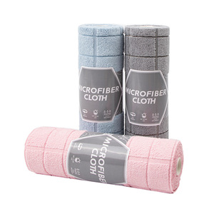 Microfiber <b>Cloth</b> Grid Pattern Kitchen Cleaning Rag Moisture <b>Absorbent</b> Tear Off Design Disposable Thick Durable - Product Image 1