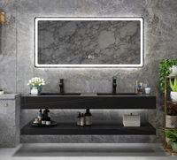 Meuble mural de salle de bain moderne, résistant aux termites, avec évier et poignée de haute qualité, et robinet de qualité supérieure, directement de l'usine