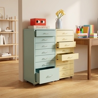 Meuble de classement vertical multi-tiroirs au design moderne, en acier, 8 tiroirs, rangement pour la maison et le bureau, armoire à tiroirs en métal