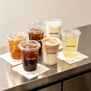 Vasos de Plástico Desechables Personalizados de 500 ml y 16 oz con Doble Compartimento para Té de Burbujas, Vasos de PP y PET de 700 ml para Té Boba y Jugos para Cafeterías - Product Image 1