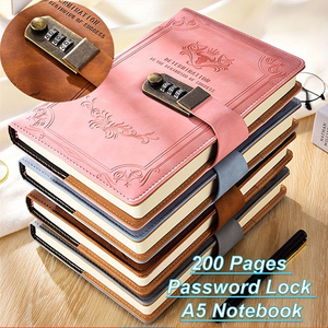 Diario A5 Engrosado Retro con Candado Cuero PU Bloc <span class=keywords><strong>de</strong></span> Notas Creativo para Estudiantes Regalo <span class=keywords><strong>de</strong></span> Escritura Segura y Privada - Product Image 2