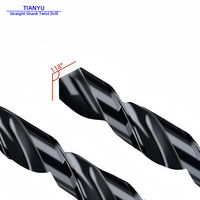 Foret hélicoïdal TIANYU HSS à queue droite 22 mm, diamètre de travail 35 mm, processus de laminage spiralé, finition oxyde noir, garantie 3 ans, 0,2-7,4 mm