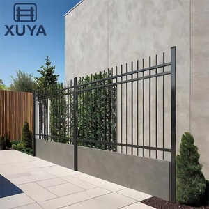 Панели для наружного ограждения с черным порошковым покрытием с квадратным отверстием, сварная сетка и прочный каркас, оцинкованный стальной забор - Product Image 3