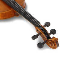 Violon professionnel HV04B OEM fait main en bois massif taille 4/4 avec accastillages en ébène - Instrument de musique professionnel