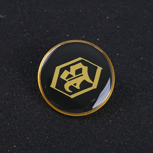 Custom <b>Epoxy</b> <b>Metal</b> Badge Zinc Alloy Butterfly Clasp Lapel Pin School Class Student Badge Business Gift - Product Image 3