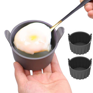 Ramequins en silicone respectueux de l'environnement plats de cuisson au four <span class=keywords><strong>Mini</strong></span> cupcakes doublures crème brûlée moule à oeufs friteuse à air braconnier à oeufs 7.5cm - Product Image 4