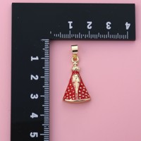 Ensemble de pendentifs Aparecida Mantle, breloque Vierge Marie couronnée, émail, manteau rouge, noir, bleu roi, pour bijoux religieux, cadeau, vente en gros