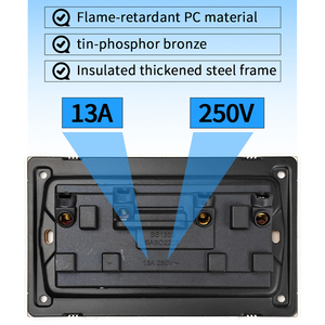 Jinmai UK Standard 13A USB Plug Wall Socket with Light Switch 250V Universal 1 Outlet 2 USB a 2 Type-C <strong>Ports</strong> Plastic <strong>White</strong>/Black - Product Image 6