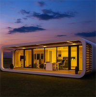 Maison préfabriquée modulaire en conteneur, hôtel miniature de luxe, bungalow, cabine pour Airbnb, resort, glamping, camping, bureau, habitation