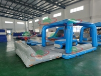 Jeu de sport nautique de luxe gonflable Bana plate-forme de quai gonflable plage fête Bana cabane flottante gonflable