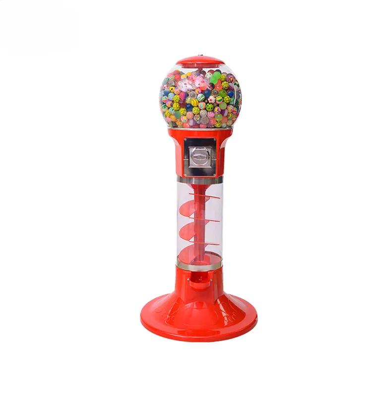 कैप्सूल खिलौने कैंडी बाउंसी बॉल वेंडिंग मशीन गचा कैंडी और सिक्का संचालित ट्विस्टर बॉल प्लास्टिक की गंबल मशीन