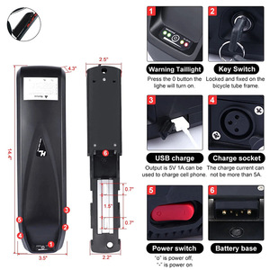 Caricabatterie 2A per pacco batterie cilindriche al litio per E-Bike Hailong Case No.1 Tipo 2, con spina EU, US, UK, AU opzionale e kit completo per l'installazione - Product Image 6