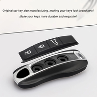 Funda de goma para llave de coche, reemplazo de botón de control remoto para Porsche Panamera Cayenne Macan 911 Taycan 718 Boxster Cayman