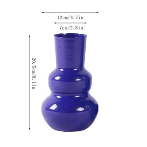 Décorations de Pâques colorées Vase en métal coloré moderne en forme de gourde pour la déco de hall d'entrée de mariage ou le pot de couleur macaron - Product Image 2