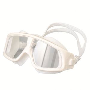 แว่นตาว่ายน้ำ Waspo รุ่น G1001 สำหรับผู้ใหญ่ แบบ Unisex ป้องกันฝ้า HD แฟชั่นสำหรับสายตาสั้น กรอบใหญ่ เลนส์ซิลิโคน PC ผลิตในจีน - Product Image 5