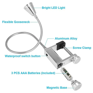 360 degrés Flexible col de cygne BBQ lumières météo aluminium 12 LED Super lumineux <span class=keywords><strong>Barbecue</strong></span> Grill lumière avec aimant - Product Image 5