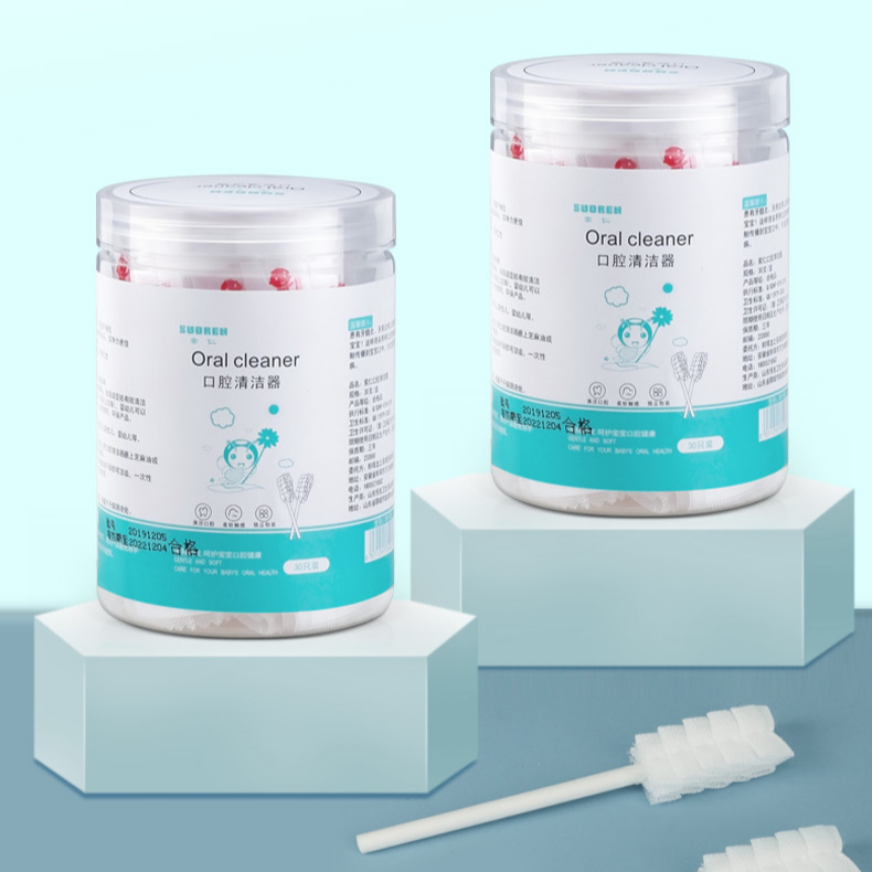 Очиститель для детского языка, очиститель жевательной резинки с бумажной ручкой для младенцев и младенцев